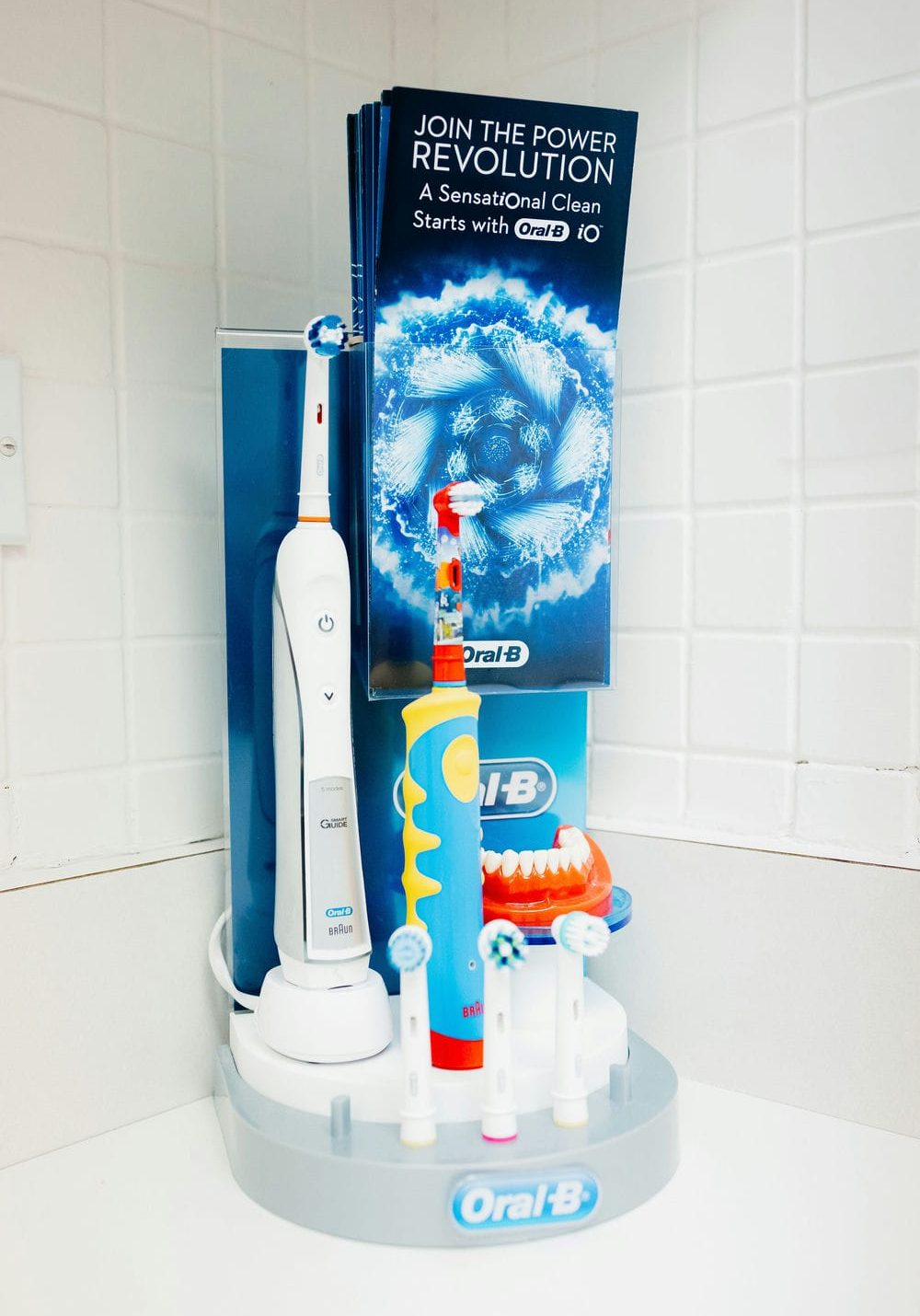 Branded toothbrushes from a Markham dental office ready to support daily brushing between cleanings